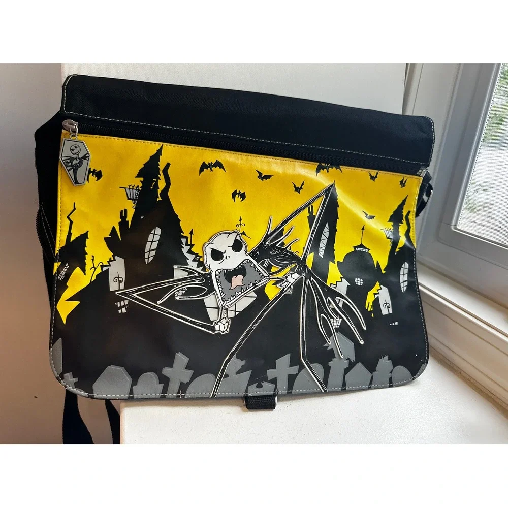 Disney Nightmare Before Christmas Jack Skellington Canvas Messenger Bag Black